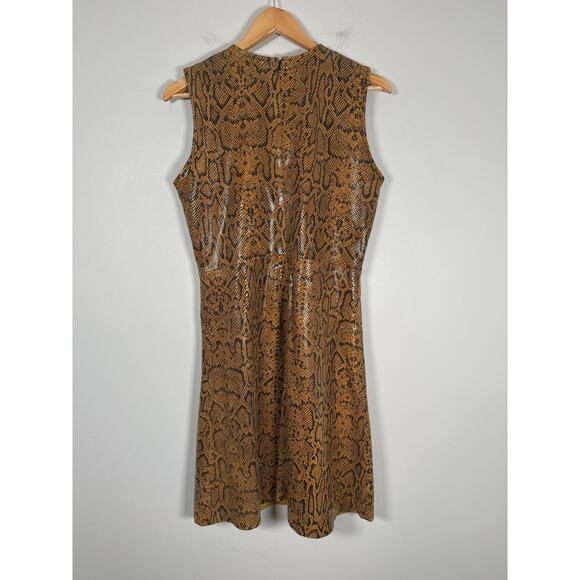 Notes Du Nord Mercy Snake Embossed Leather Dress Lamb Leather Size 40 (US 10) - Picture 5 of 10